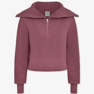 Varley Mentone Mauve Cowl Neck Sweater